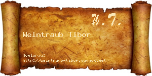 Weintraub Tibor névjegykártya